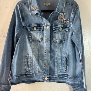 Democracy Embroidered Denim Jacket